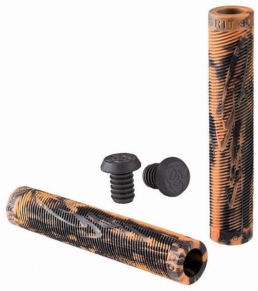 Grit Handlebar Grips 160mm Black / Orange