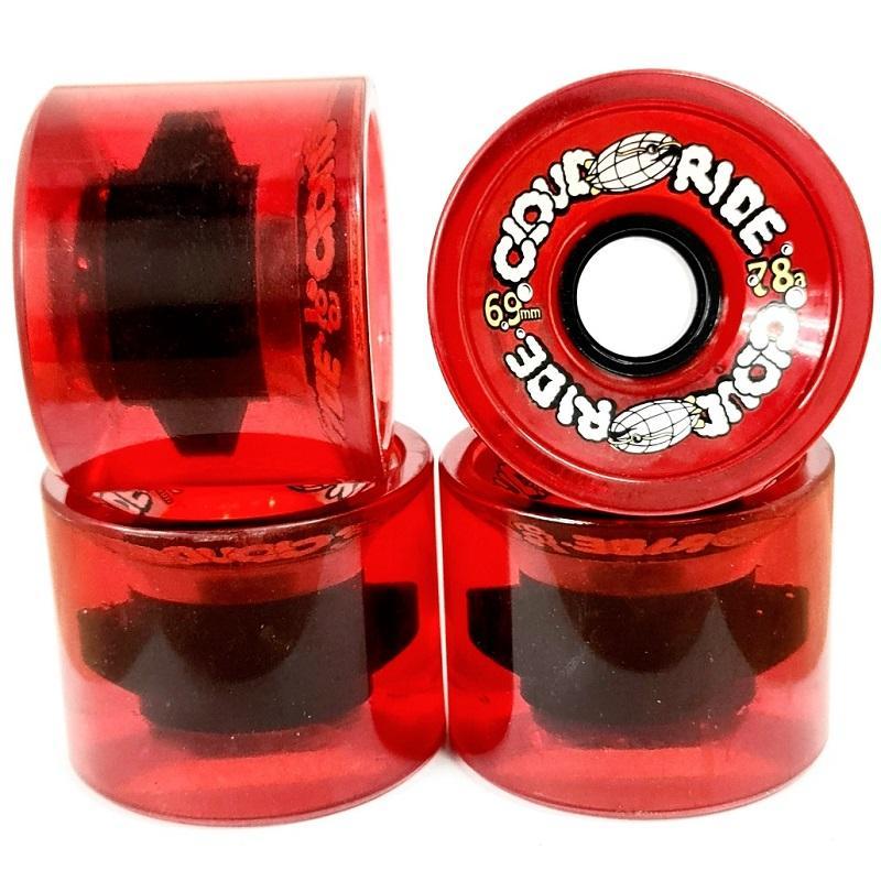 גלגלים לסקייטבורד Cloud Ride Wheels 69mm/78A Clear Red