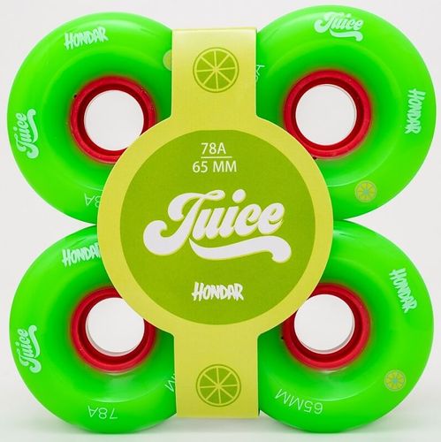 HONDAR JUICE WHEELS 65mmX32mm 78A GREEN SET OF 4