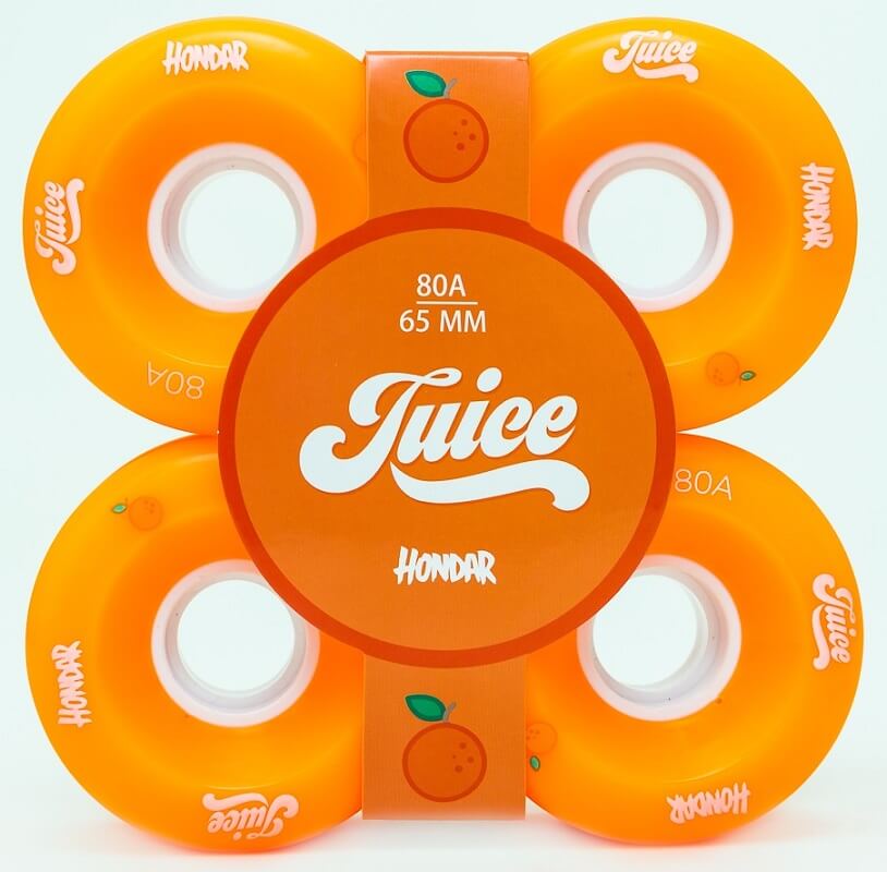 HONDAR JUICE WHEELS 65mmX32mm 80A ORANGE SET OF 4