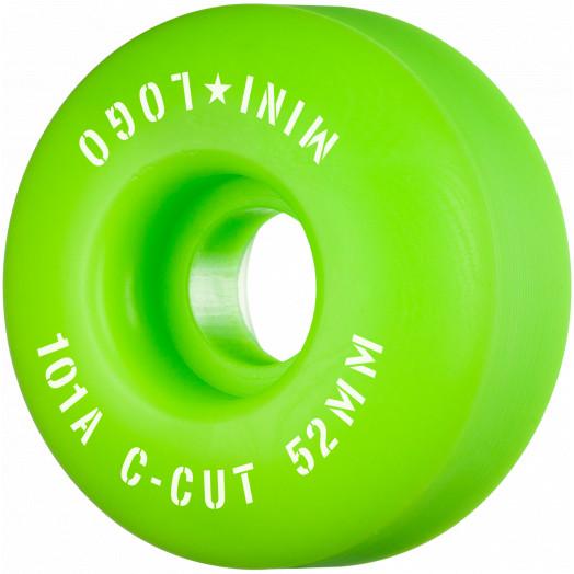 Mini Logo Skateboard Wheels C-cut 52mm 101A Green 4pk