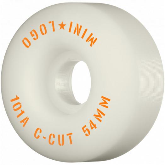 Mini Logo Skateboard Wheels C-cut 54mm 101A White 4pk