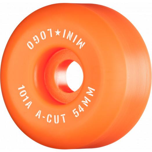 Mini Logo Skateboard Wheels C-cut 54mm 101A Orange 4pk
