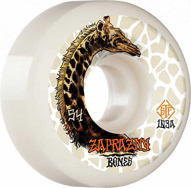 BONES WHEELS STF Pro Zaprazny Giraffe II 54x31 V5 Skateboard Wheels 83B 4pk