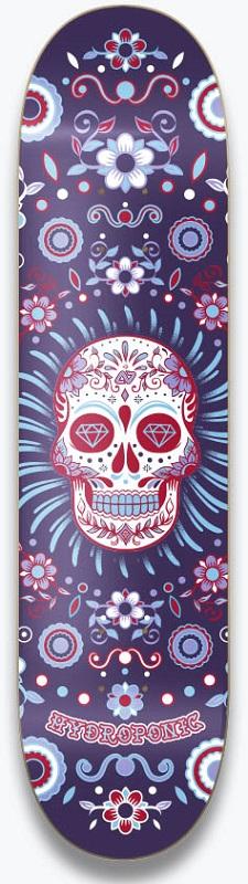 HYDROPONIC MEXICAN SKULL Blue DECK ONLY 8.25