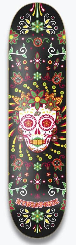 HYDROPONIC MEXICAN SKULL Black Catrina DECK ONLY 8.25