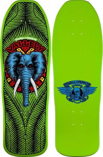 Powell Peralta Vallely Elephant Skateboard Deck Lime 9.85 x 30