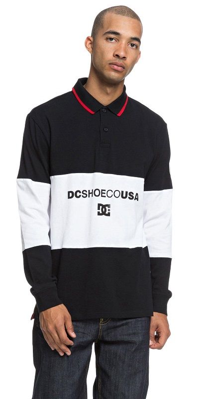 DC Emerson Long Sleeve Polo Shirt-M