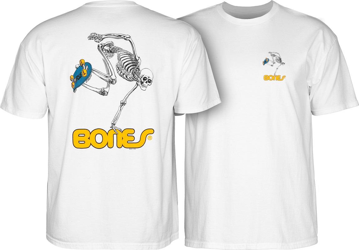 Powell Peralta Skateboarding Skeleton Youth T-shirt White-YL