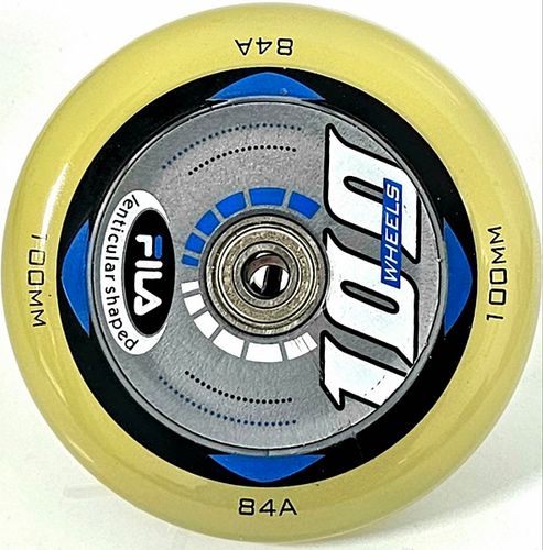גלגלים סט של 4 כולל מיסבים וספייסרים FILA LANTICULAR 100MM 84A