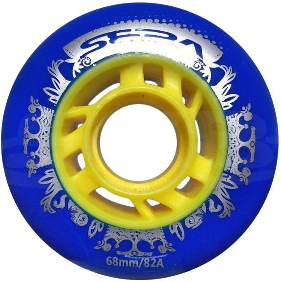 סט של 4 גלגלים Seba Street King Wheels 68mm 82a BLUE/YELLOW