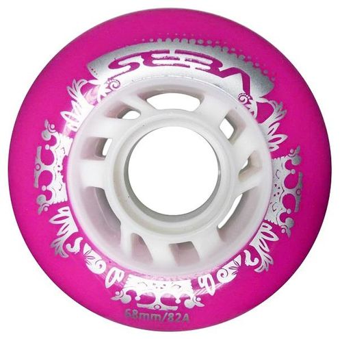 סט של 4 גלגלים Seba Street King Wheels 68mm 82a PINK/WHITE