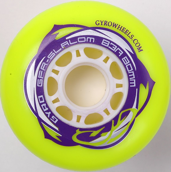 גלגלים סט של 4 GYRO Slalom Yellow 76mm