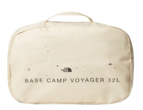 תיק נסיעות BASE CAMP VOYAGER DUFFEL 32L  קרם שחור - The North Face