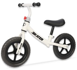 אופני איזון ודחיפה קלילים עם גלגלי "EVA 12 לגילאי שנתיים ומעלה - גלגלים שחורים