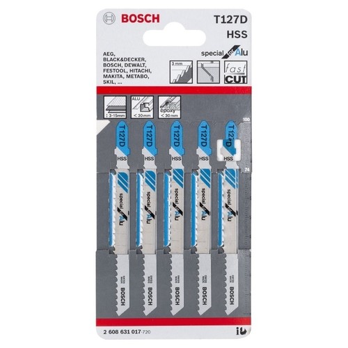 סט 5 יחידות משוריות לחיתוך אלומיניום T127D מבית BOSCH