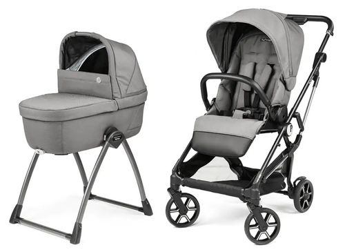 עגלת תינוק ויואצ'ה Vivace עם קיפול סופר קומפקטי, אמבטיה מרווחת ומשודרגת עם מעמד - צבע Mercury
