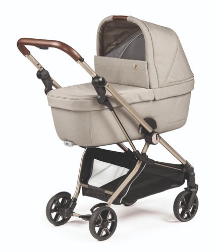 עגלת תינוק ויואצ'ה Vivace עם קיפול סופר קומפקטי, אמבטיה מרווחת ומשודרגת עם מעמד - צבע Astral