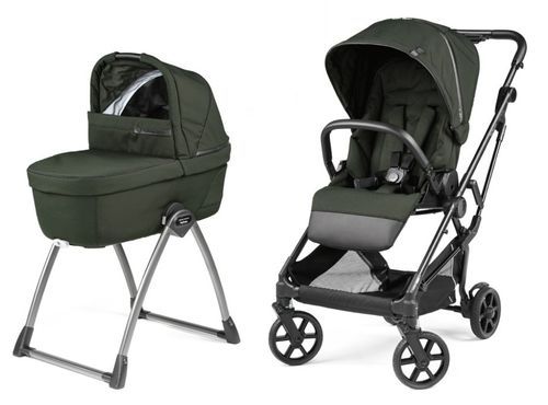 עגלת תינוק ויואצ'ה Vivace עם קיפול סופר קומפקטי, אמבטיה מרווחת ומשודרגת עם מעמד - צבע Green