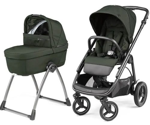 עגלת תינוק ולוצ'ה Veloce עם מנגנון נסיעה חלק, אמבטיה מרווחת ומשודרגת עם מעמד - צבע Green