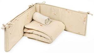 סט מצעים 3 חלקים למיטת תינוק מבד 100% כותנה - ציפורים