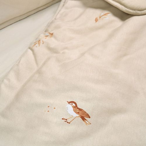 סט מצעים 3 חלקים למיטת תינוק מבד 100% כותנה - ציפורים