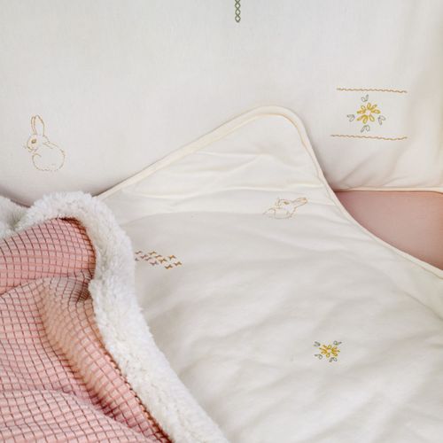 סט מצעים 3 חלקים למיטת תינוק מבד 100% כותנה - ארנב