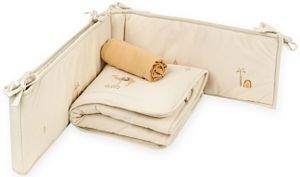 סט מצעים 3 חלקים למיטת תינוק מבד 100% כותנה - גמל