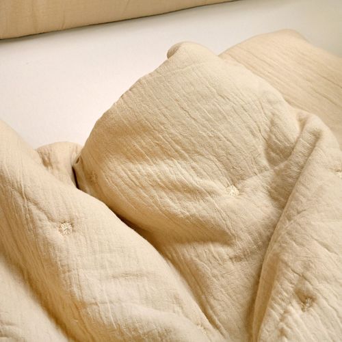 סט מצעים 3 חלקים לעריסת תינוק מבד 100% כותנה טטרא - ג'קארד בז'