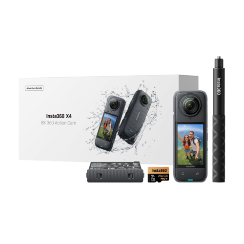 מצלמה עם קיט אביזרים Insta360 X4 Adventure kit