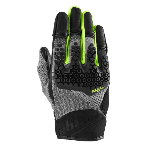 כפפות קיץ מעור / בד שחור / אפור / צהוב - FURYGAN JACK GLOVES