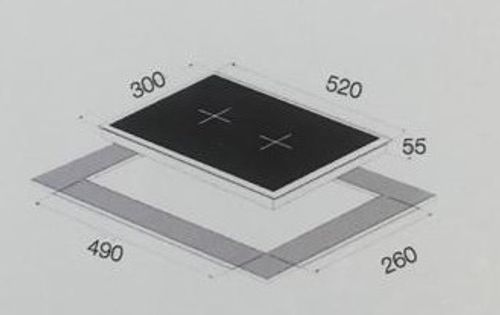 כיריים גז 2 להבות דגם F3GBCT-533 סול