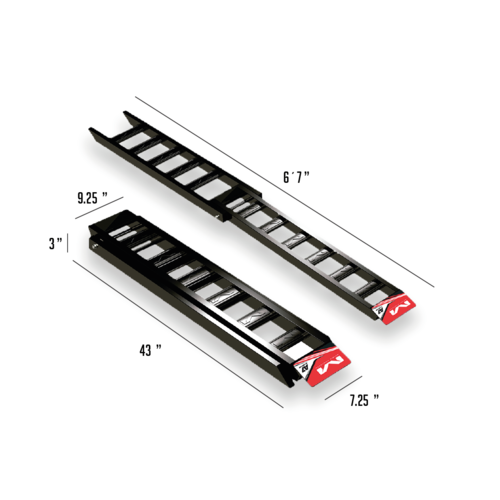 רלס העמסה מחוזק ומתקפל מטריקס שחור - MATRIX A7 ALUMINUM RAMP 