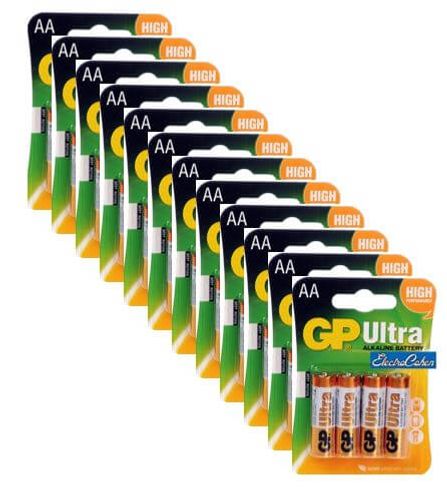 מארז 48 סוללות AA אולטרה אלקליין GP ULTRA alkaline מלאי מיידי 