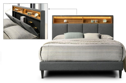 מיטה זוגית עם אחסון דגם קאפרי