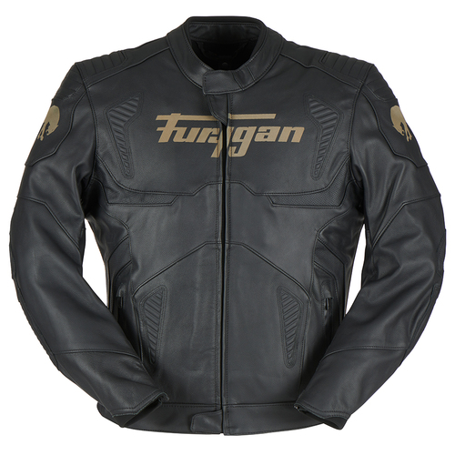 מעיל עור פוריגן שחור - FURYGAN SHERMAN EVO LEATHER JACKET