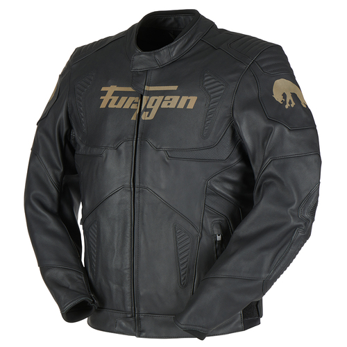 מעיל עור פוריגן שחור - FURYGAN SHERMAN EVO LEATHER JACKET