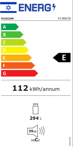 מקרר ‏ללא מקפיא Fujicom FJB957E ‏294 ‏ליטר פוג'יקום