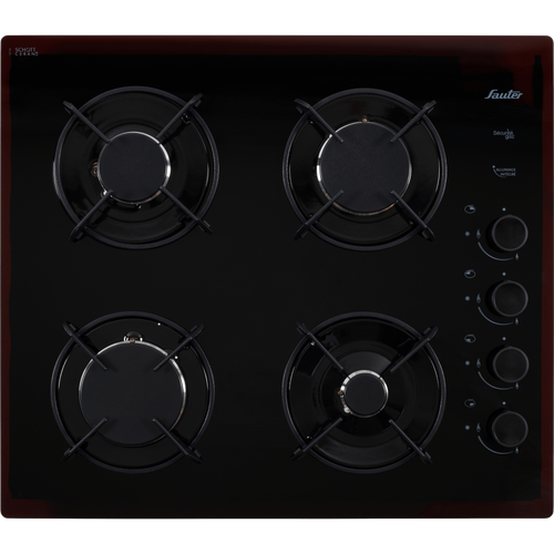 כיריים גז 4 להבות Sauter SHG870B - גימור זכוכית שחורה סאוטר