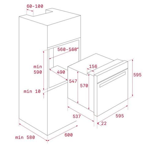 תנור בנוי דגם HLB 8400 תקה TEKA