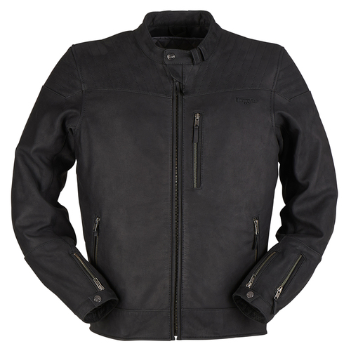 מעיל עור פוריגן שחור - FURYGAN CLINT EVO LEATHER JACKET