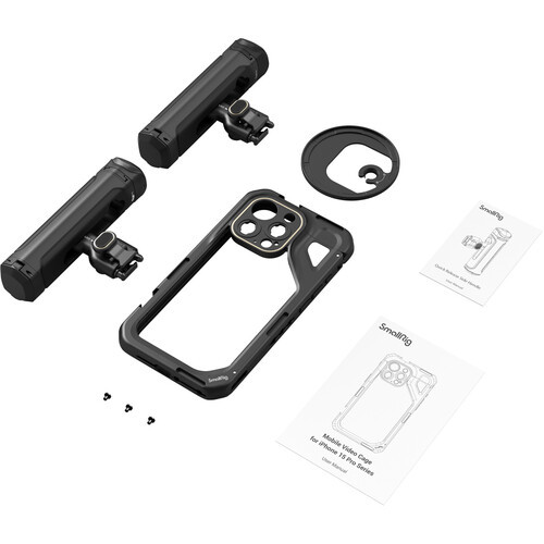SmallRig  4397B Mobile Video Cage with Dual Handles for iPhone 15 Pro