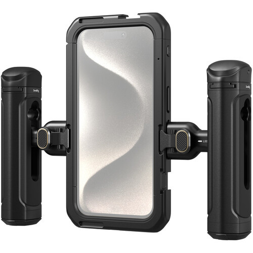 SmallRig  4397B Mobile Video Cage with Dual Handles for iPhone 15 Pro
