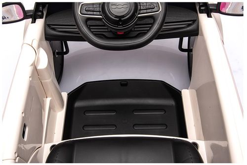 בימבה דחיפה בדמות FIAT 500 עם ידית הורה, דלתות נפתחות, גגון וצלילים - כחול
