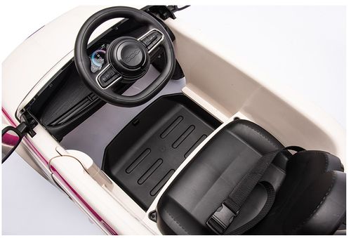 בימבה דחיפה בדמות FIAT 500 עם ידית הורה, דלתות נפתחות, גגון וצלילים - כחול
