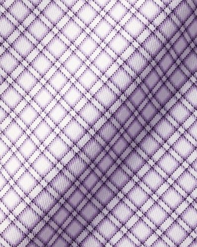חולצה גזרת סלים סטרץ - Mauve purple grid check non-iron stretch twill slim fit shirt