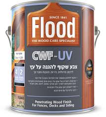 פלוד צבע אמולסיה שקוף להגנה על עץ Cedar V-252 - קווארט 946 מ"ל Flood CWF UV