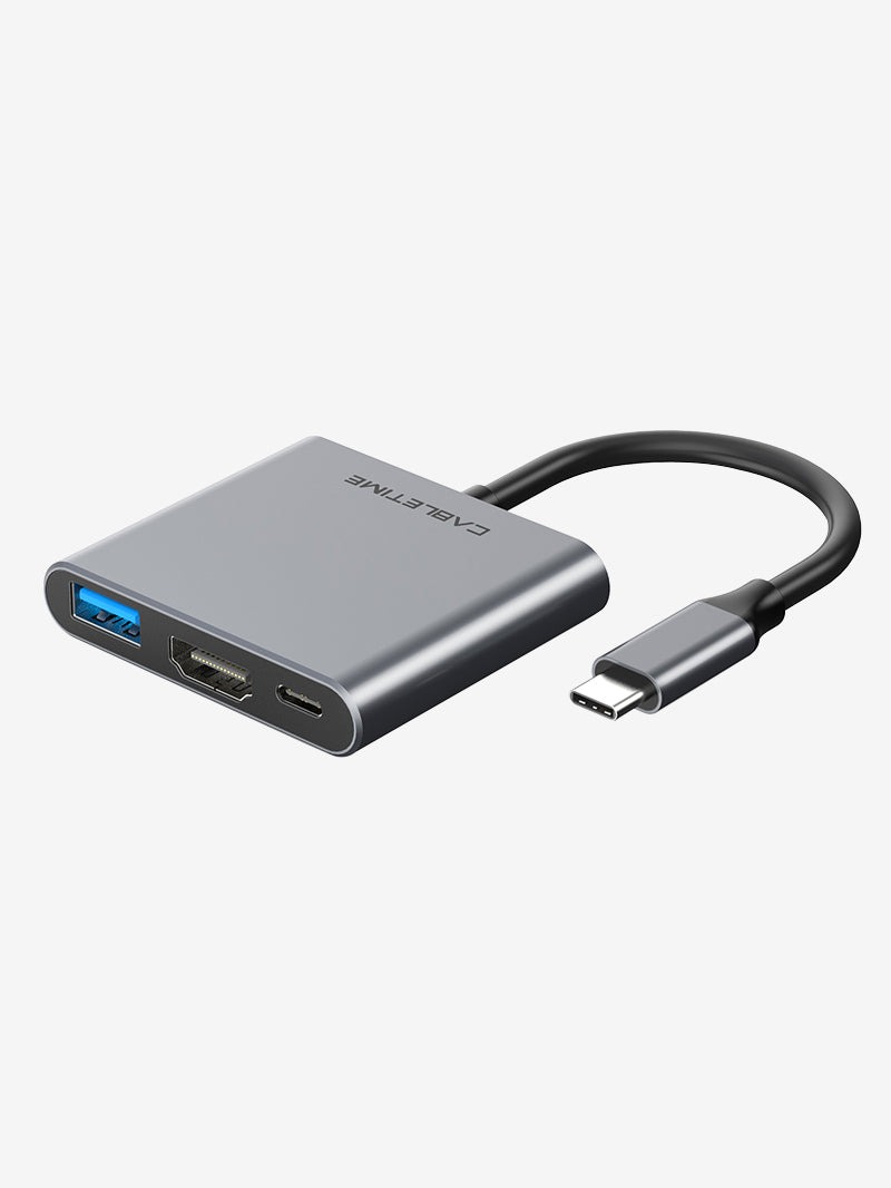 מתאם 3 ב1 CABLETIME  3 IN 1 USB C Muliport Adapter