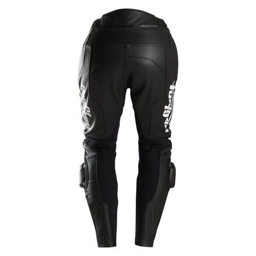מכנס רכיבה מעור פוריגן שחור / לבן - FURYGAN DRACK LEATHER PATNS