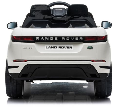 מכונית ממונעת 12V לילדים בדמות ריינג' רובר Range Rover Evoque עם שלט רחוק, אורות ומושב כפול - שחור